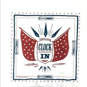 Dodge Ram Commercial Bandana Handkerchief White